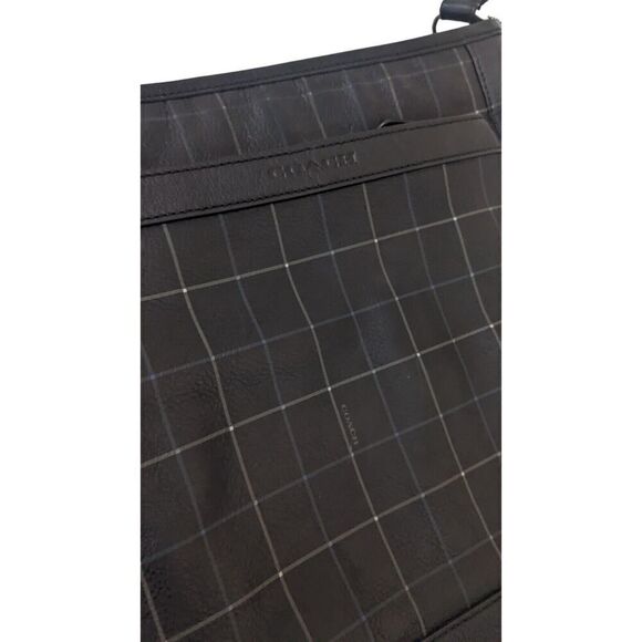 Coach Black Tattersall Leather Tech Messenger Crossbody Bag F71757 - Picture 3 of 12